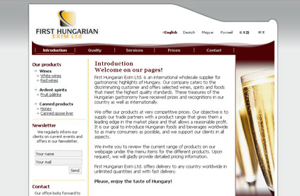 First Hungarian Exim Kft. - webfejleszts