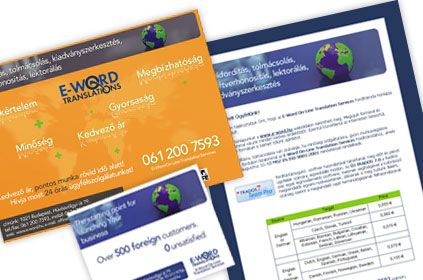 E-Word Translation - print hirdetsek s direct mail